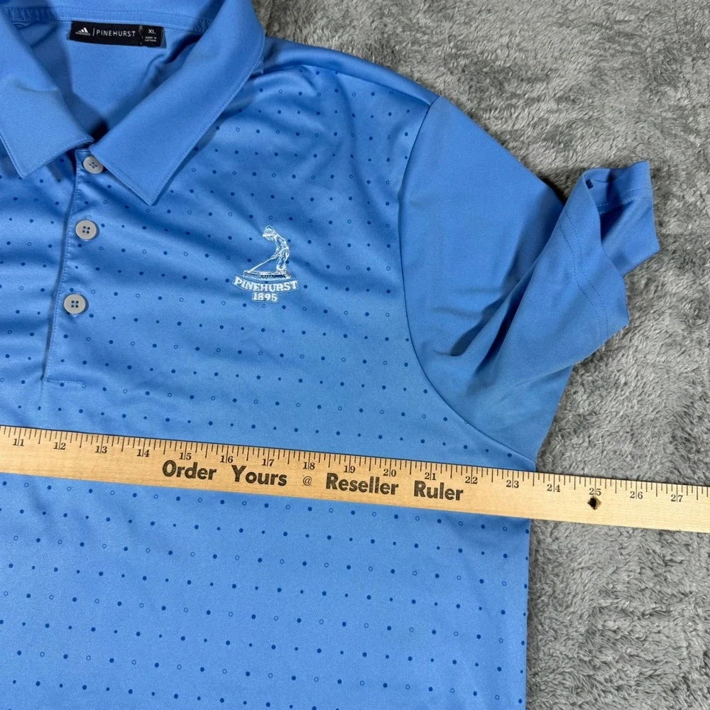 Adidas Pinehurst 1895 Performance Golf Polo Shirt Polka Dot All Over Print SZ XL